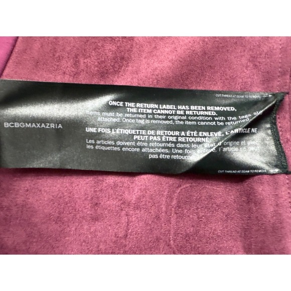 NWT BCBG Max Azaria "Karlee" Vegan Suede Mini Dress in Bordeaux, Size Medium - Picture 6 of 12